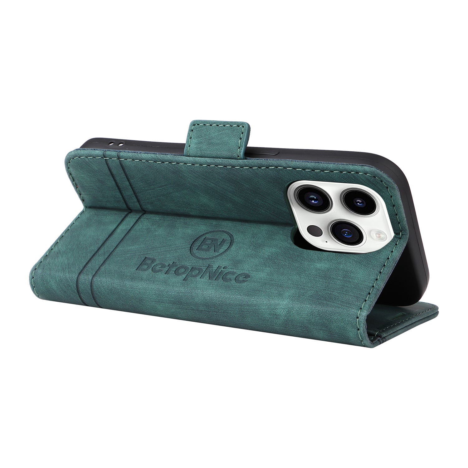 Uniqkart 001 For iPhone 15 Pro Multifunction Wallet Cell Phone Case Shockproof PU Leather Stand Cover - Green Uniqkart 001 For iPhone 15 Pro Multifunction Wallet Cell Phone Case Shockproof PU Leather Stand Cover - Green